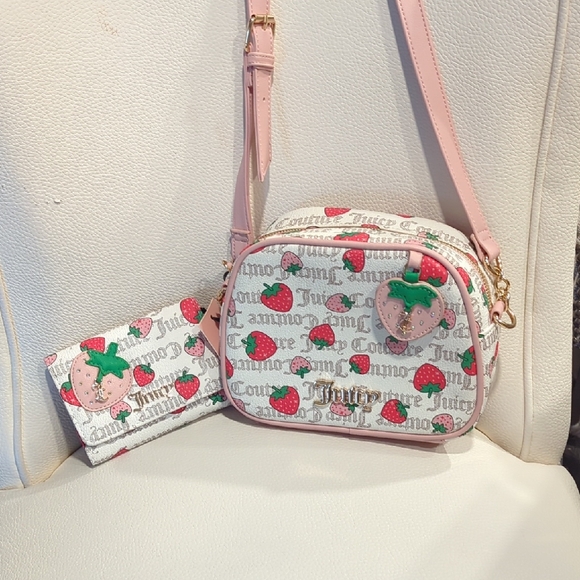 Juicy Couture Handbags - Juicy Couture Strawberry Print Crossbody Bag and Wallet